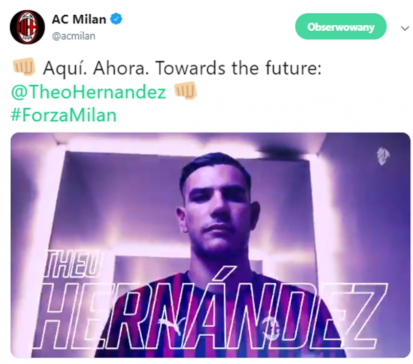 OFICJALNIE! Theo Hernández w Milanie!